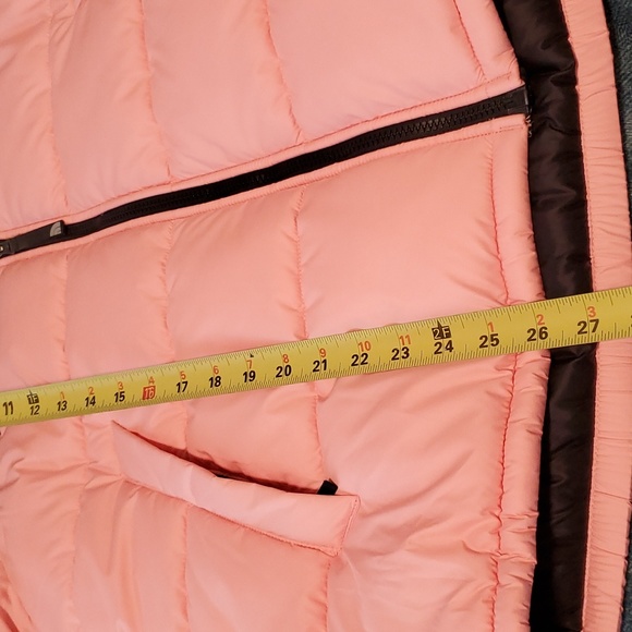 North Face Puffer Jacket size XL Excellent condition Gorgeous Ballet Pink/Black - Picture 11 of 16